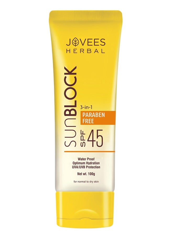 JOVEES HERBAL Sunblock Spf 45  100 Ml - Image 1